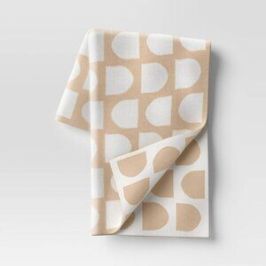 Threshold Reversible Knit Geo Throw Blanket Neutral/Ivory